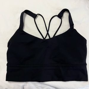 Lululemon long line sports bra black size 8 medium